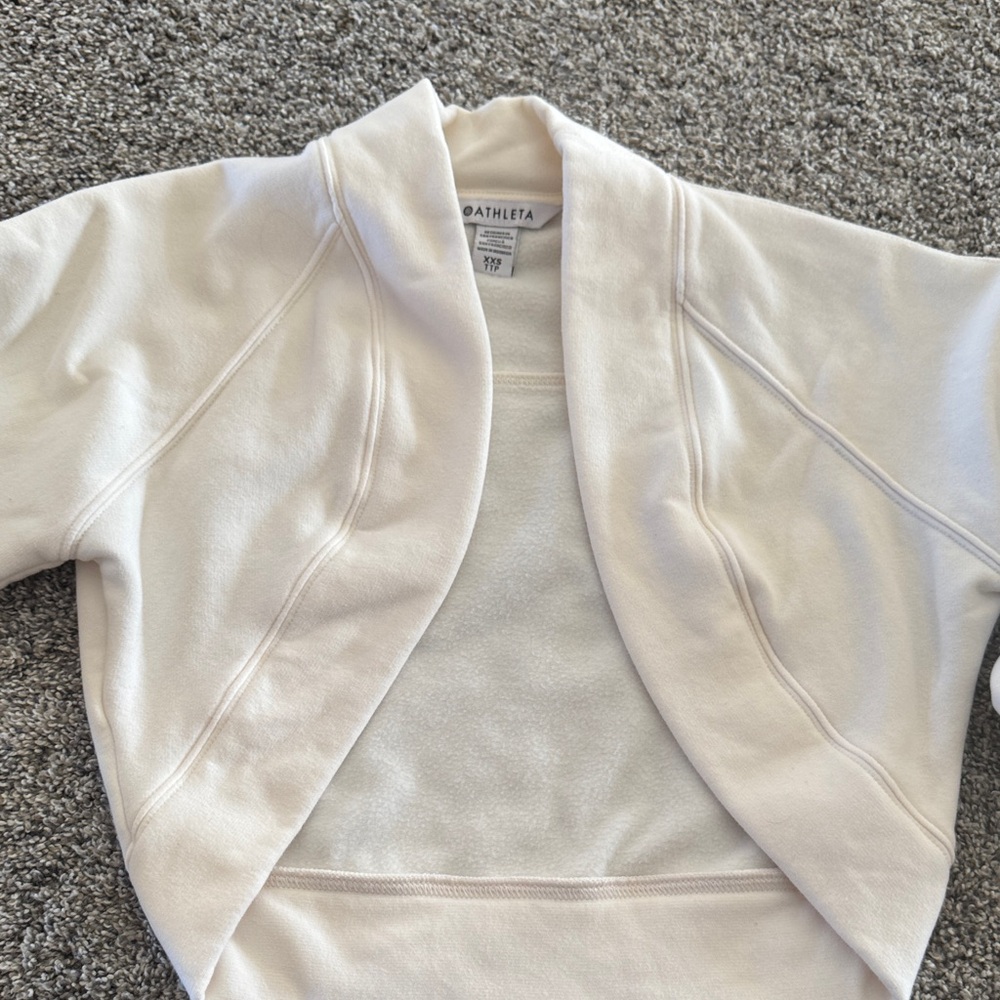Athleta Cream Women's Shrug - Picture 3 of 5